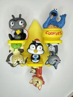 Tonie figures star wall shelf for up to 6 Tonies with glow in the dark effect