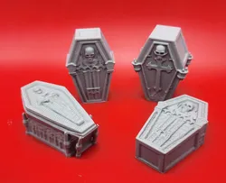 4 Spooky Vampire Coffin Minis