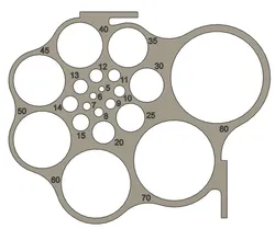 Circle Template (Metric) 5-80mm