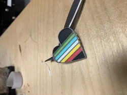 Disability Pride Flag Heart Pin