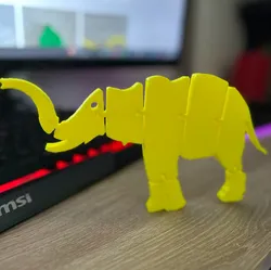 Fișiere pentru imprimante 3D | Fișier 3MF | Elephant articulé