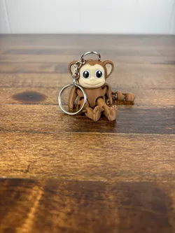 Monkey Sitting Keychain