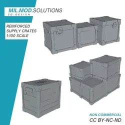 Props & Terrain STL indir - Reinforced Supply Crates Collection - Mil Mod Solutions