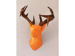 [sliced] Geometric Low Poly Deer Head