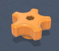 Star Knob tall - accepts 1/4" x 20 bolt/nut