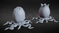 3D PRINTBL OPEN and CLOSED ALIEN EGGS WITH ROOTS
