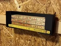 Folding Ruler Dispenser - Wall mount, T-slot, french cleat and Ikea Skadis compatible