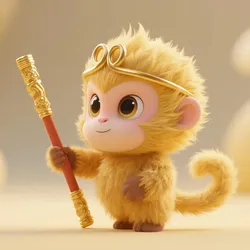Free Characters & Creatures STL Download - Q版手握金箍棒的孙悟空by a18yuan
