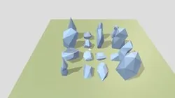 Low poly rocks assets