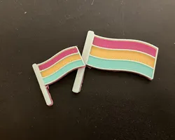 Pin pansexual pride flag (multi colour-layer print)
