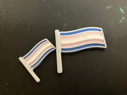 Pin trans pride flag (multi colour-layer print)