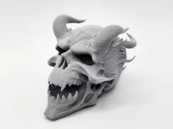 Screaming Demon Skull of Fire