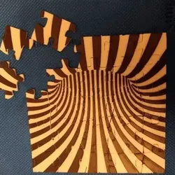 Fișiere pentru imprimante 3D | Fișier 3MF | hole illusion puzzle
