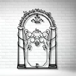 Home Decorations & Ornaments STL Descărcare - ⚔️🌙 MORIA DOOR WALL ART – LORD OF THE RINGS - Chloe_31