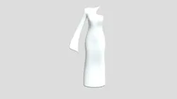 Long dress with one long sleeve