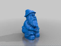 Sculptures & Artworks STL indir - Poopin Gnome - Grim Walter