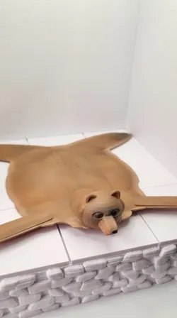 Bear rug - Rust