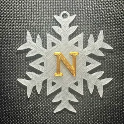 Creality Cloud | N – Snowflake Alphabet Letter N Festive Christmas Decoration | ملفات الطابعة ثلاثية الأبعاد
