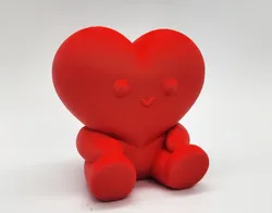Cute Sitting Heart - No Supports