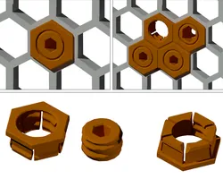 Elegant Screwiverse Inserts for Honeycomb Storage Wall (HSW)