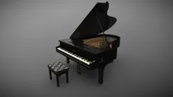 Grand Piano and Stool