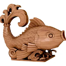 Home Decorations & Ornaments STL indir - Fish statuette - Canadian