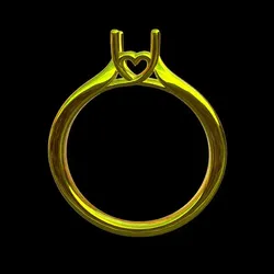 Jewelry & Accessories STL Descărcare - Heart Prong Diamond Ring / Anillo de Uñas con Corazón - Chloe_31