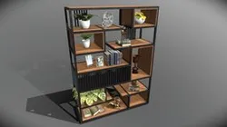 Metal frame bookcase