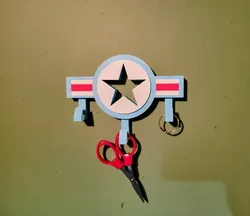 U.S Air Force Star (USAF) key holder, wall hook