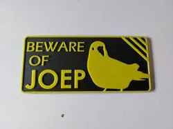 Beware of Bird Sign (Parakeet / Budgie) (add custom name)