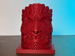 Busto de Máscara Tiki Tribal – Figura Azteca/Polinesia - Modelo de impresión 3D gratuito