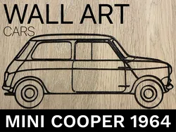 Car silhouette wall art - Mini Cooper 1964