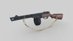 PPSH 41 Low-poly