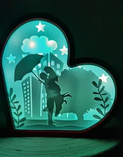 Shadowbox Valentines Day / Lámpara San Valentín