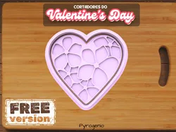 Valentine's Day Heart with Flowers Cookie Cutter