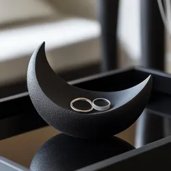Lunar Crescent Ring Holder