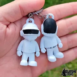 Other STL تنزيل - DAFT PUNK CUTE FLEXI KEYCHAIN PRINT IN PLACE - Burshi