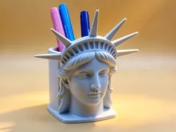 Portalápices de la Estatua de la Libertad, adorno (13cm, 3h) - Modelo de impresión 3D gratuito