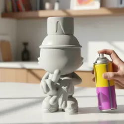 Sculptures & Artworks STL indir - Cat spray LA - Ozvald-3D