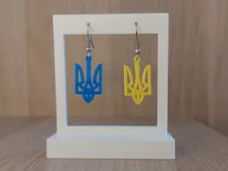 Ukrainian trident - earrings / keychain / pendant / emblem
