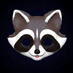 Cosplay STL indir - Raccoon Mask - ArtistVN