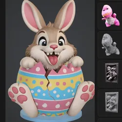 Easter Bunny fun statue