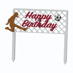Home Decorations & Ornaments STL Download - Football Goal - Happy Birthday - Caketopper v1by studio WES