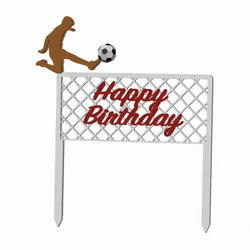 Home Decorations & Ornaments STL Download - Soccer Goal - Happy Birthday - Caketopper v2by studio WES