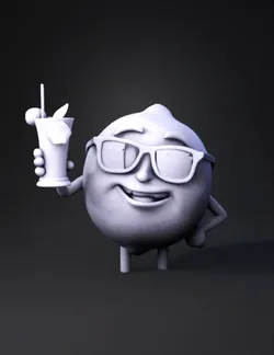 lime character with sunglasses holding a lime cocktail