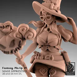 Mage Apprentice - Fantasy Pin-up #1