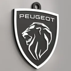Peugeot logo key ring
