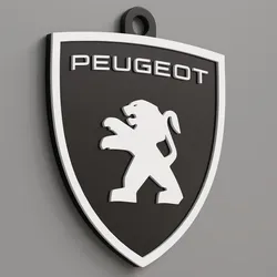 Peugeot logo key ring