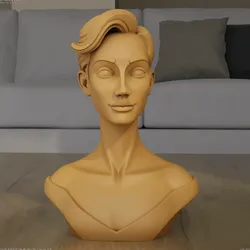 Sculptures & Artworks STL تنزيل - Elegant Female Bust STL Model - HIve