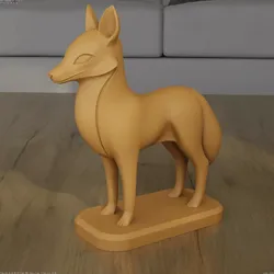 Sculptures & Artworks STL تنزيل - Stylized Fox Figurine with Dual Base Options 3D Print Model - HIve
